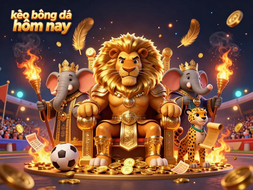 Experience the thrill of kèo bóng đá hôm nay with animated characters embodying sports betting excitement.