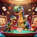 88i offers a vibrant casino illustration with energetic characters amidst floating slot reels and fireworks.