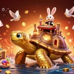 Play games at Link vào Sunwin chính thức with a vibrant 3D scene full of fun casino elements.