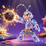 Experience thrilling gaming adventures with Go99's vibrant 3D casino illustration showcasing slot games and more.