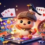 Win big with 789BET in an engaging 3D gaming scene featuring vibrant slot elements and playful characters.