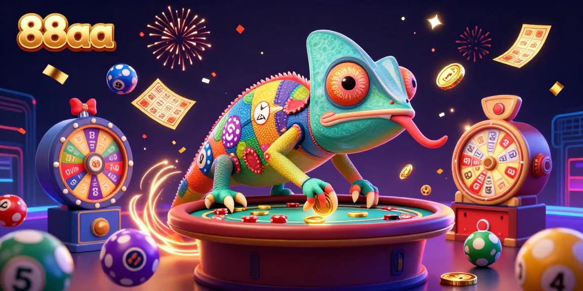 Experience the thrill of 88aa casino with a vibrant scene of games and excitement.