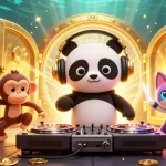 Experience the excitement at the best real money online casinos Australia with vibrant 3D characters in a lively casino scene.