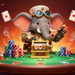 Engage with the thrilling kk55 gaming experience featuring a steampunk elephant and dynamic gambling elements.