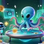 Engage with the cosmic excitement of 123b tải app featuring a vibrant 3D poker scene with alien elements.