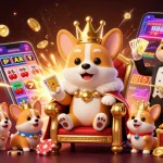 79king offers thrilling online gaming with a vibrant slot machine and a royal corgi theme