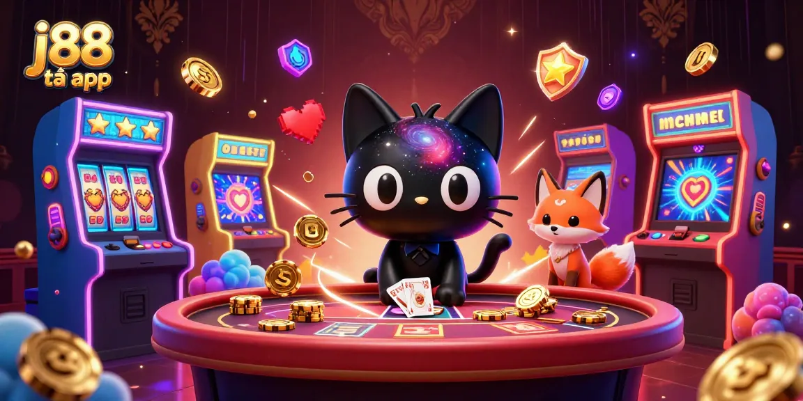 Experience gaming magic with j88 tải app in a dynamic casino setting full of vibrant characters.